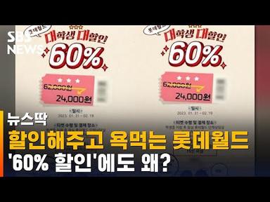 슬쩍 바꿔도 되겠지?…&#39;60% 할인&#39; 롯데월드 뭇매, 왜 / SBS / 뉴스딱