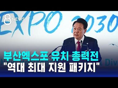 2030 부산엑스포 유치 총력전…&quot;역대 최대 지원 패키지&quot; / SBS 8뉴스