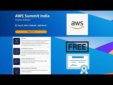 AWS Summit India 2024 || Free AWS Certificate || AWS Latest Program 2024 || Register Now