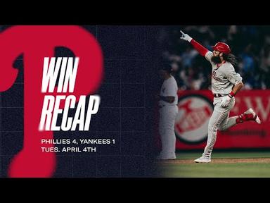 Phillies vs. Yankees Game Highlights | 4/4/23