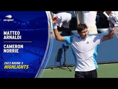 Matteo Arnaldi vs. Cameron Norrie Highlights | 2023 US Open Round 3