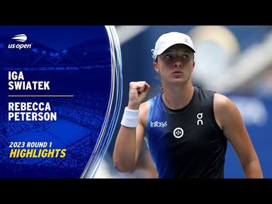 Iga Swiatek vs. Rebecca Peterson Highlights | 2023 US Open Round 1