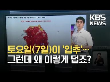 ‘입추’ 앞두고 폭염 계속…온열 질환 추정 사망자 17명 / KBS 2021.08.06.