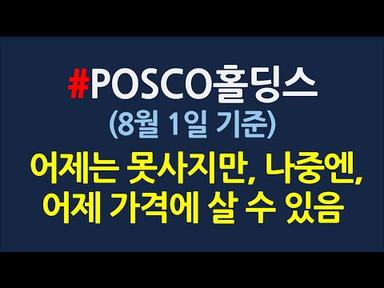 POSCO홀딩스 추가매수타점_8월1일