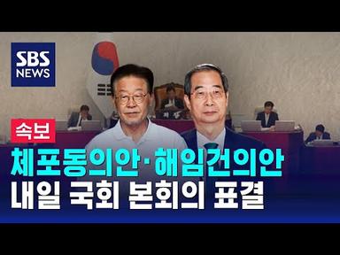 [속보] 이재명 체포안 · 한 총리 해임안 내일 국회 본회의 표결 / SBS