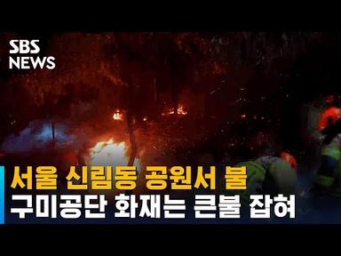 서울 신림동 공원서 불…구미공단 화재는 큰불 잡혀 / SBS