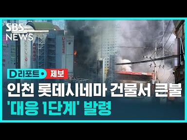 인천 부평 롯데시네마 건물 화재…대응 1단계 발령 / SBS / #D리포트