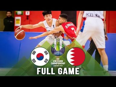 Korea v Bahrain | Full Basketball Game | FIBA U16 Asian Championship 2023