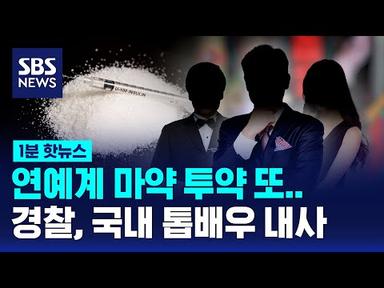 경찰, 유명 톱배우 &#39;마약 투약&#39; 의혹 내사 / SBS / 1분핫뉴스