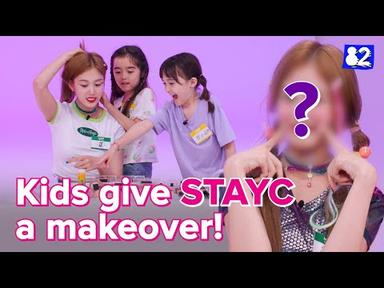 (CC) STAYC Gets a Magical Makeover by Kids!✨💄 | Kpop Glam Squad | STAYC
