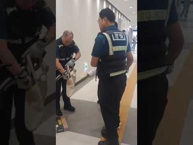 고속터미널 흉기 용의자 체포영상