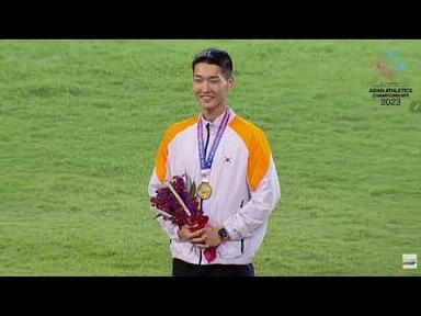 2023 아시아 육상선수권  남자 높이뛰기   시상식 우상혁  2m28