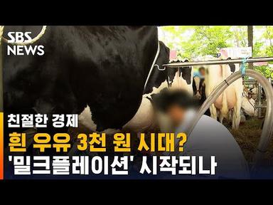 시중 흰 우유 3천 원 넘는다…&#39;밀크플레이션&#39; 시작되나 / SBS / 친절한 경제