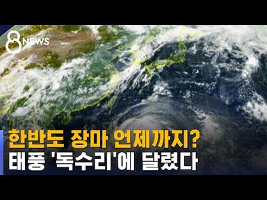 한반도 장마 언제까지? 태풍 &#39;독수리&#39;에 달렸다 / SBS 8뉴스