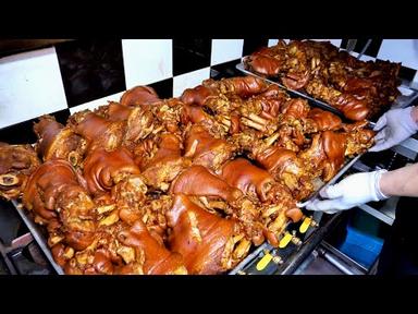 ”120족 매일 완판되는 족발 맛집?“ 10평 매장에서 매운족발로 대박난 족발집 pig’s Trotters cooks, Jokbal, Korean street food