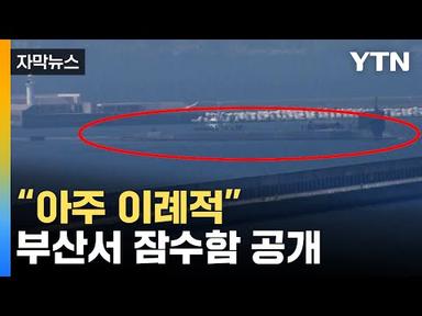 [자막뉴스] 거대한 잠수함, 수면 위로…5년 8개월 만에 방한 / YTN