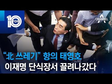 “北 쓰레기” 항의 태영호, 이재명 단식장서 끌려나갔다 | 뉴스TOP 10