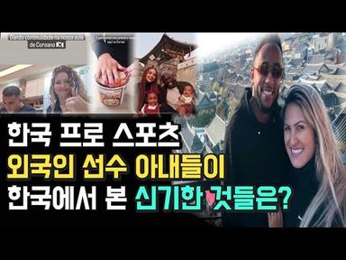 한국 프로 스포츠 외국인 선수 아내들이 한국에서 본 신기한 것들은?