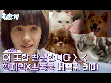 [스페셜] 누가 한지민이고 누가 강아지야? 엉덩이로 통하는 소동물들의 美친 케미 보고 가세요💚 | 힙하게 | JTBC 230813 방송