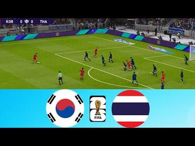 South Korea vs Thailand 한국 대 태국 월드컵 예선 경기일 2024 비디오 게임 시뮬레이션