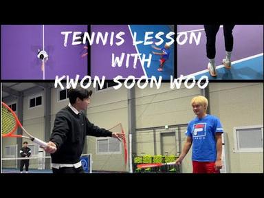 국내 최고의 테니스 프로 권순우 선수에게 레슨받기! ATP프로 투핸드 백핸드는 이런것이다. A tennis lesson with ATP Pro Kwon Soonwoo (1/2)