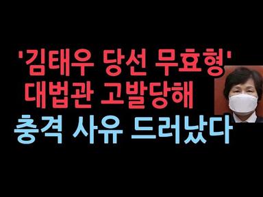&#39;김태우 당선 무효형&#39; 박정화 대법관 고발당했다. 사유가 충격적