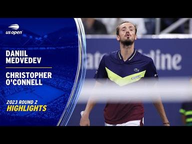 Daniil Medvedev vs. Christopher O&#39;Connell Highlights | 2023 US Open Round 2