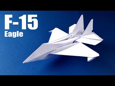 How to make a A4 Paper F-15 JET Fighter Plane 【EASY ORIGAMI】