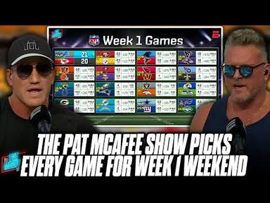 The Pat McAfee Show Picks &amp; Predicts Every Game For NFL&#39;s 2023 Week 1